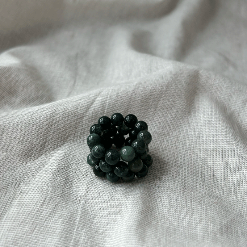 BUBBLE RING - moss green