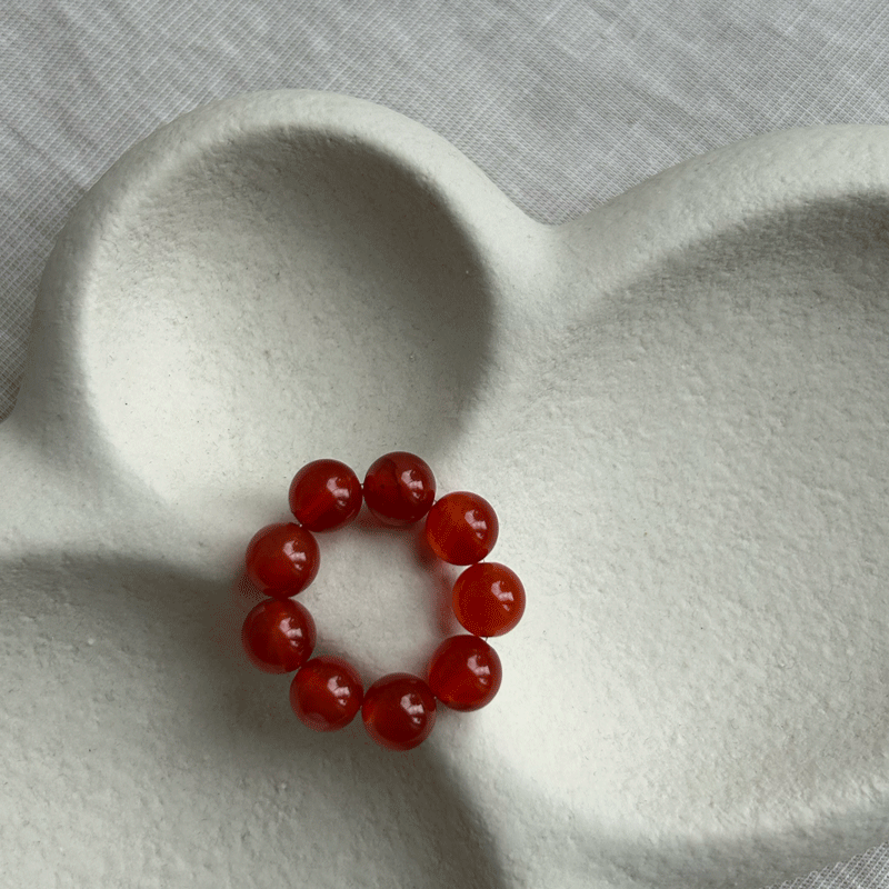 CHUNKY BUBBLE RING - arancia rossa