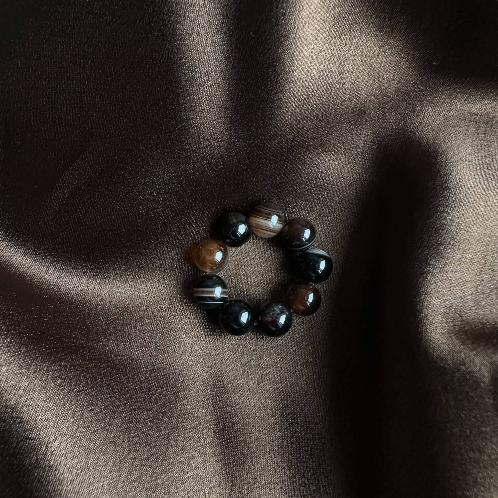 CHUNKY BUBBLE RING - espresso
