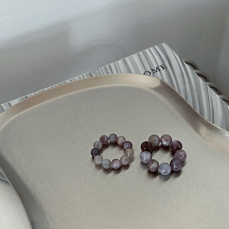 CHUNKY BUBBLE RING - pink turmalin