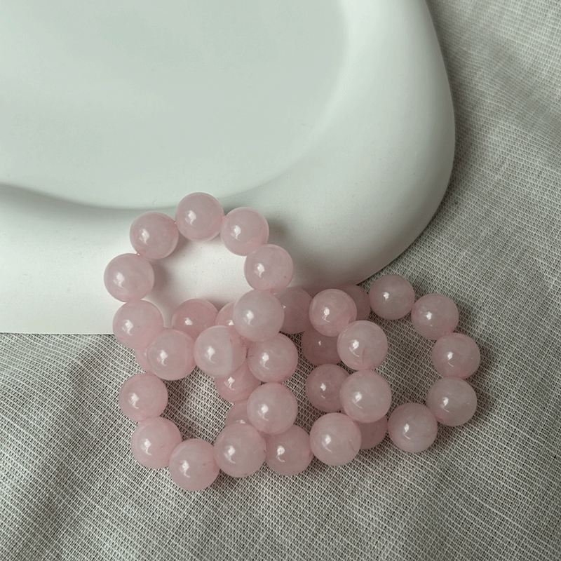 CHUNKY BUBBLE RING - rosy blush