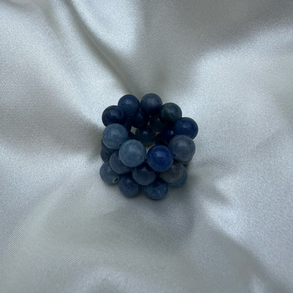 CHUNKY BUBBLE RING - ocean blue