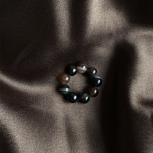 CHUNKY BUBBLE RING - espresso