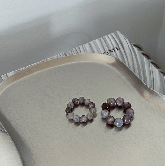 CHUNKY BUBBLE RING - pink turmalin