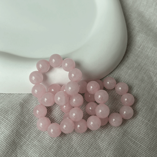 CHUNKY BUBBLE RING - rosy blush