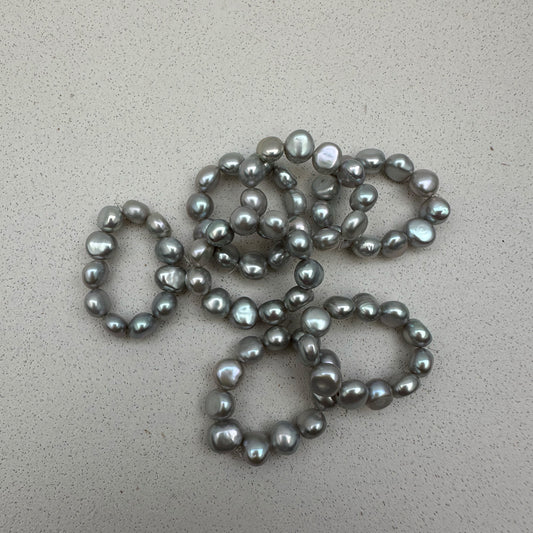 PEARL RING - grey