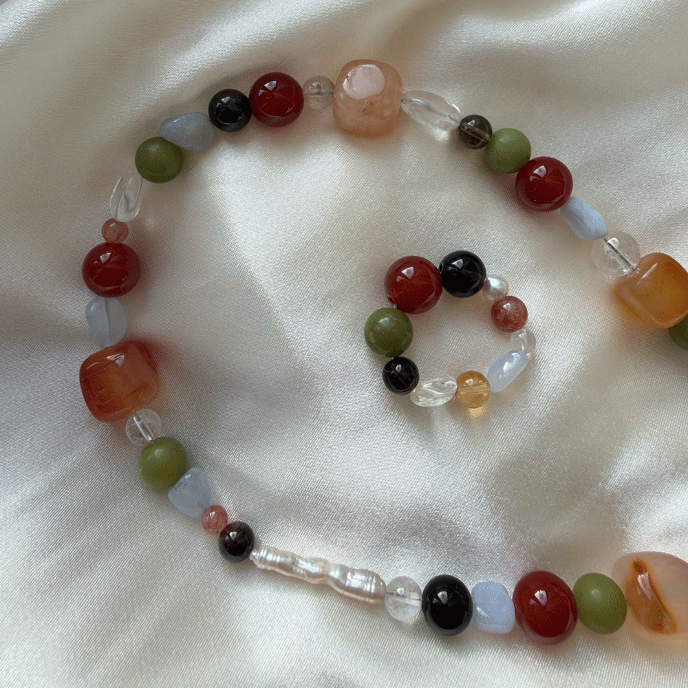CHUNKY BUBBLE RING - pink tourmaline